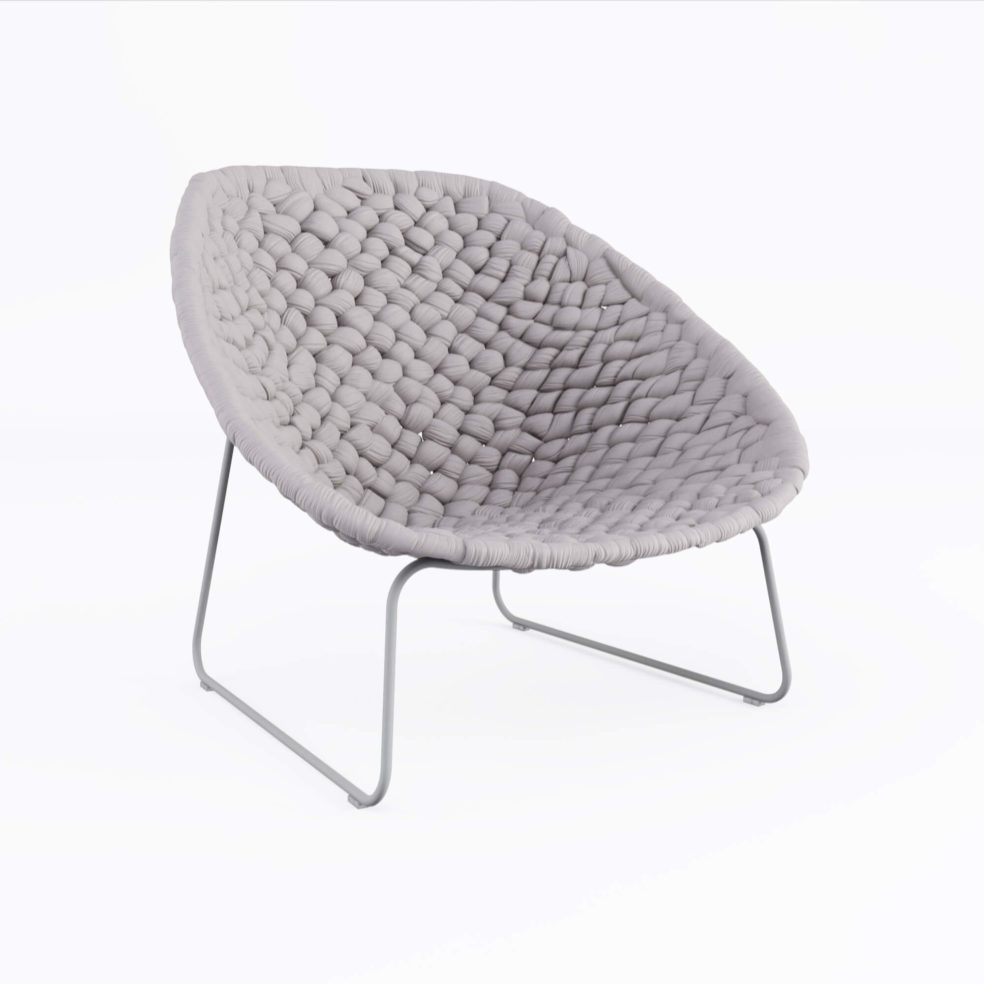 High-poly 3D Model for a Chair on White