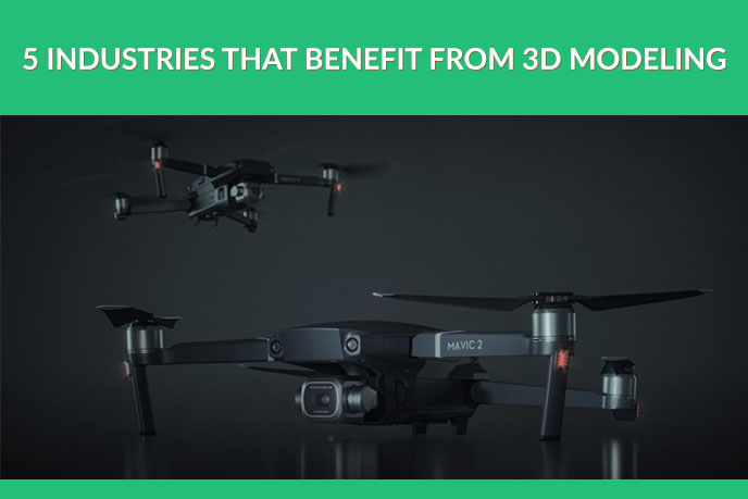 3D Model Of A Quad-Propeller Camera Drone
