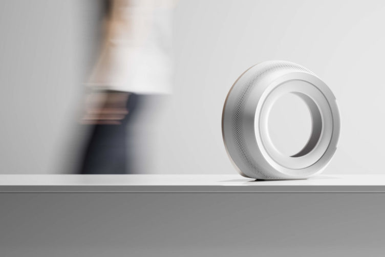 3D Visualization of a Modern White Speaker