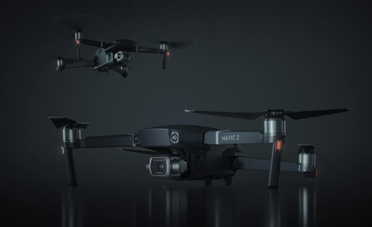 3D Model Of A Quad-Propeller Camera Drone