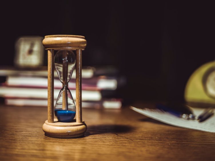  A Sand Clock Showing That It Is Time for a Product Launch