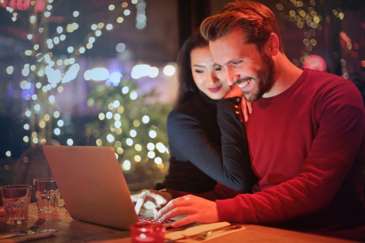 Two Shoppers Choosing Goods at an Online Store