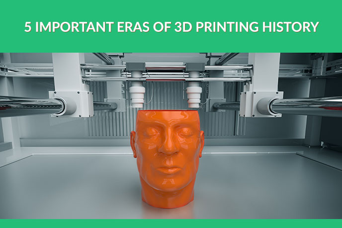 3D Printer Creating a Model of a Human Head