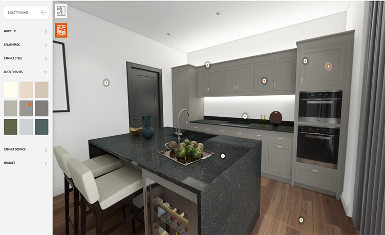 Customizable 3D Visualization of a Kitchen