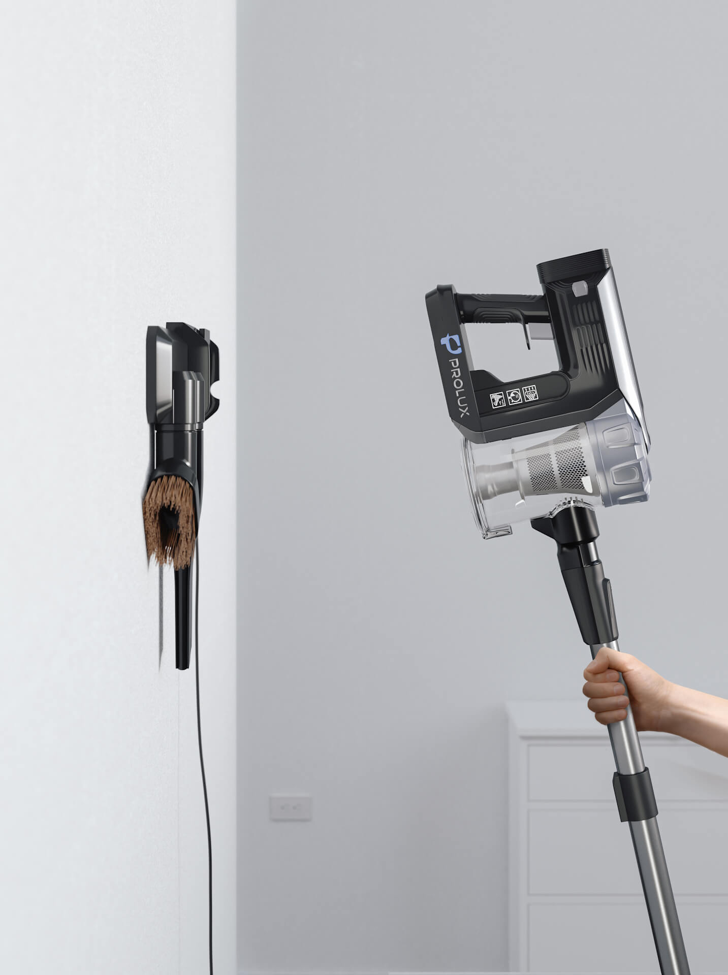 Lifestyle 3D Visuals for Prolux RS7 Stick Vacuum