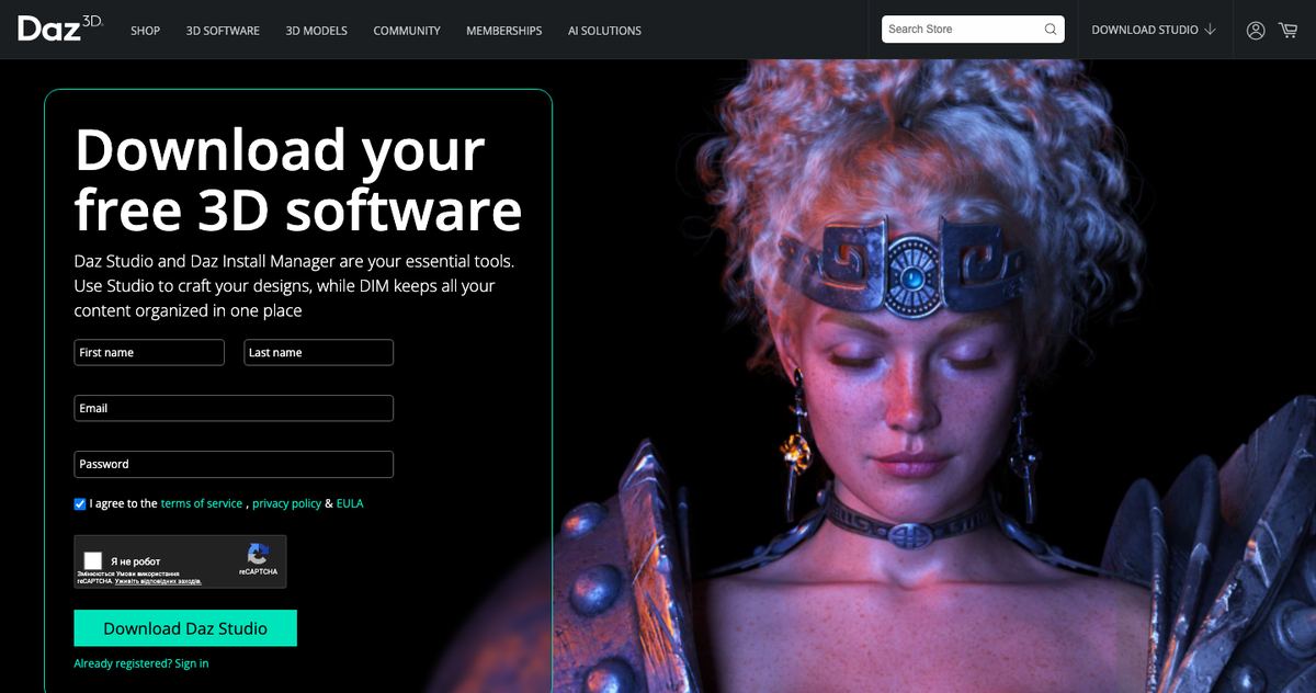 DAZ Studio Product Page