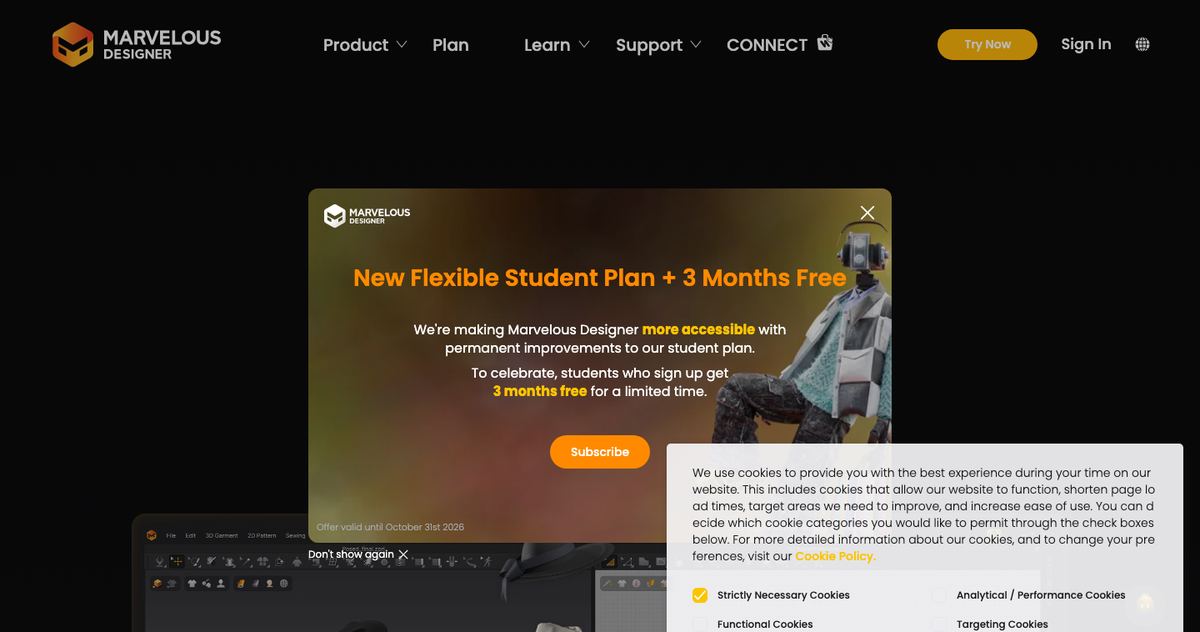 Marvelous Designer Product Page