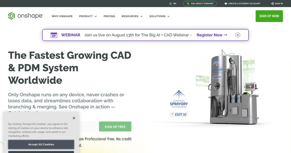 Onshape Cloud CAD Free Plan