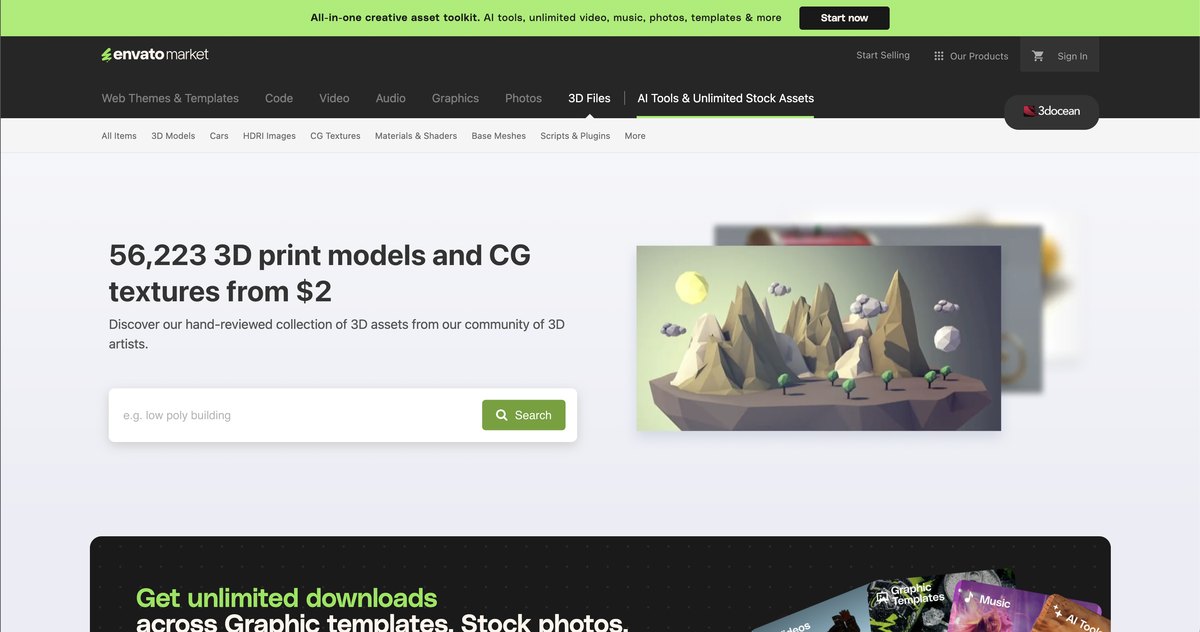 3DOcean Hand Reviewed 3D Models On Envato Market
