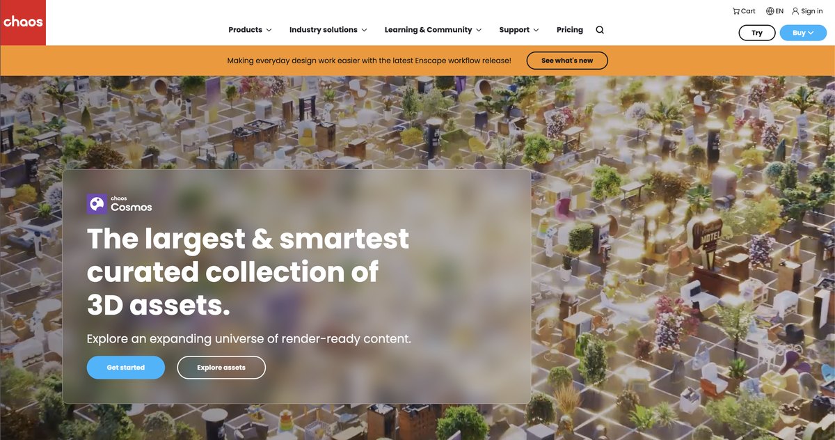 Chaos Cosmos Library Of Render Ready 3D Assets