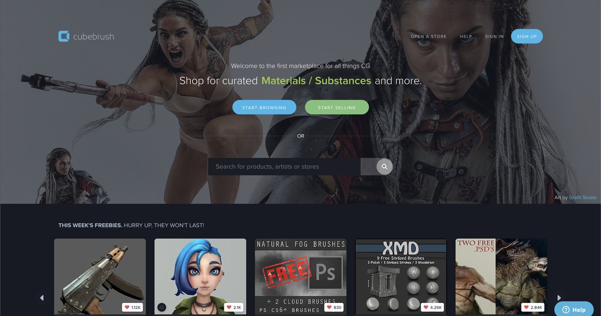 Cubebrush Marketplace For Curated CG Assets