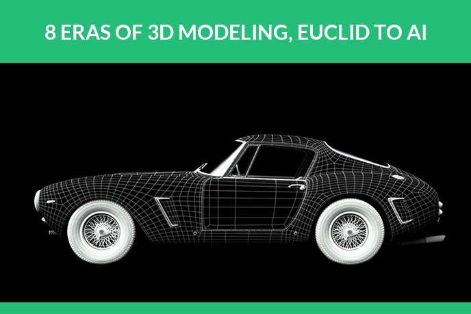 History of 3D modeling: 3D wireframe car model