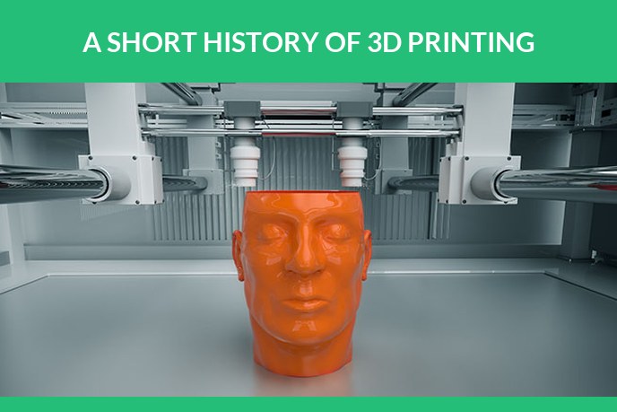 History of 3D printing: 3D printer creating a model of a human head