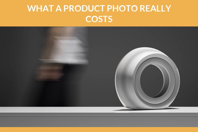 Product photography cost: Product photography vs 3D rendering: white portable speaker