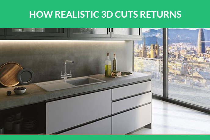 Realistic 3D product modeling: 3D visualization of a kitchen sink