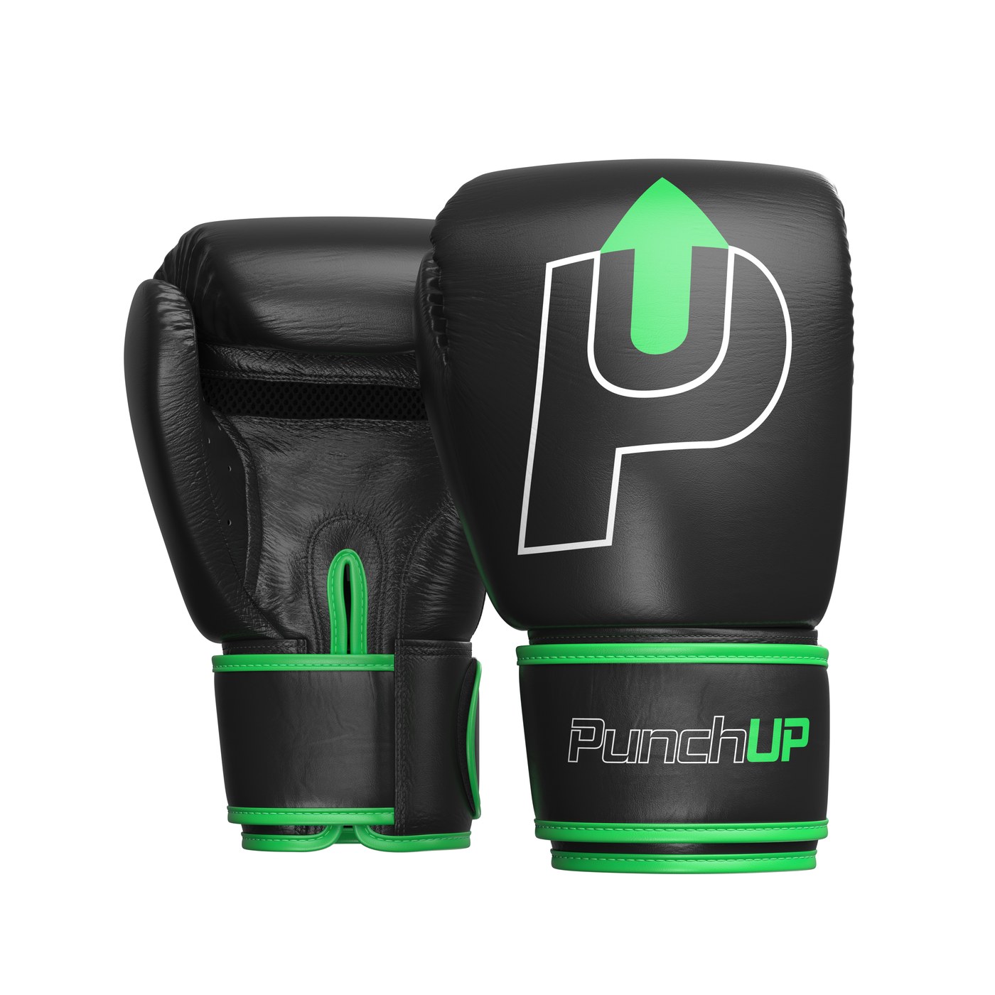 Final render of the branded boxing gloves at the same angle as the grey model